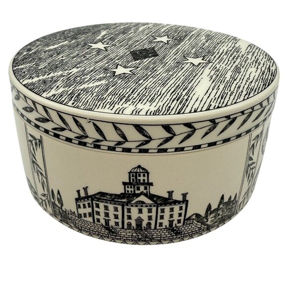 Wedgwood Collectors Society Scrimshaw Trinket Box Peabody Museum Sailor Ship - Picture 4 of 10